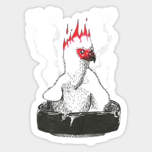 Phoenix Reborn in an Ashtray Sticker